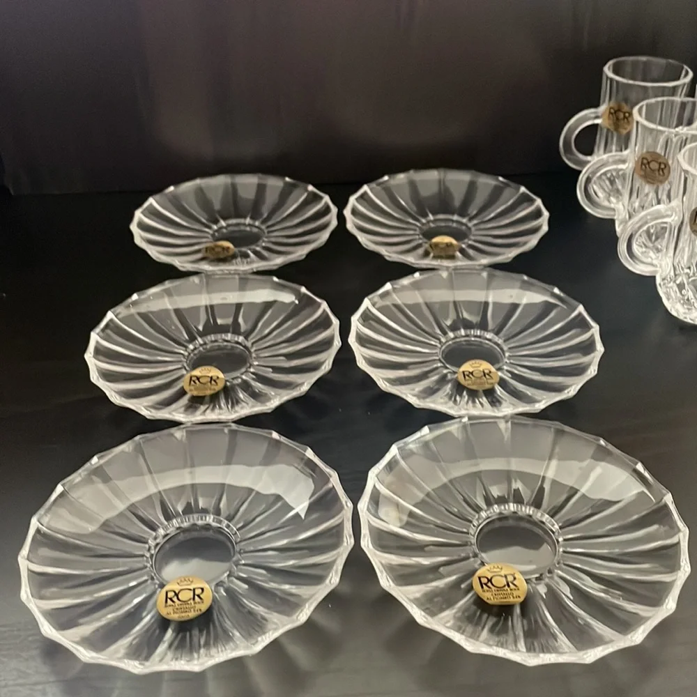 Royal Crystal Rock Cup and Saucer (Set of 6)